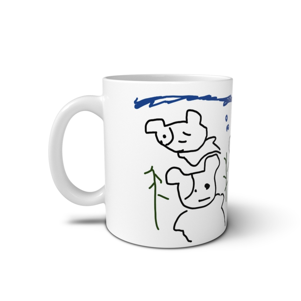 みぺんの描いた5匹のぱんだ【マグカップ】