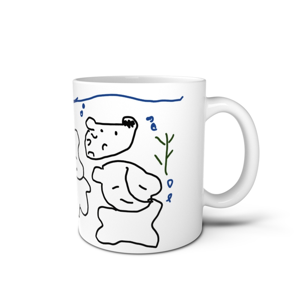 みぺんの描いた5匹のぱんだ【マグカップ】