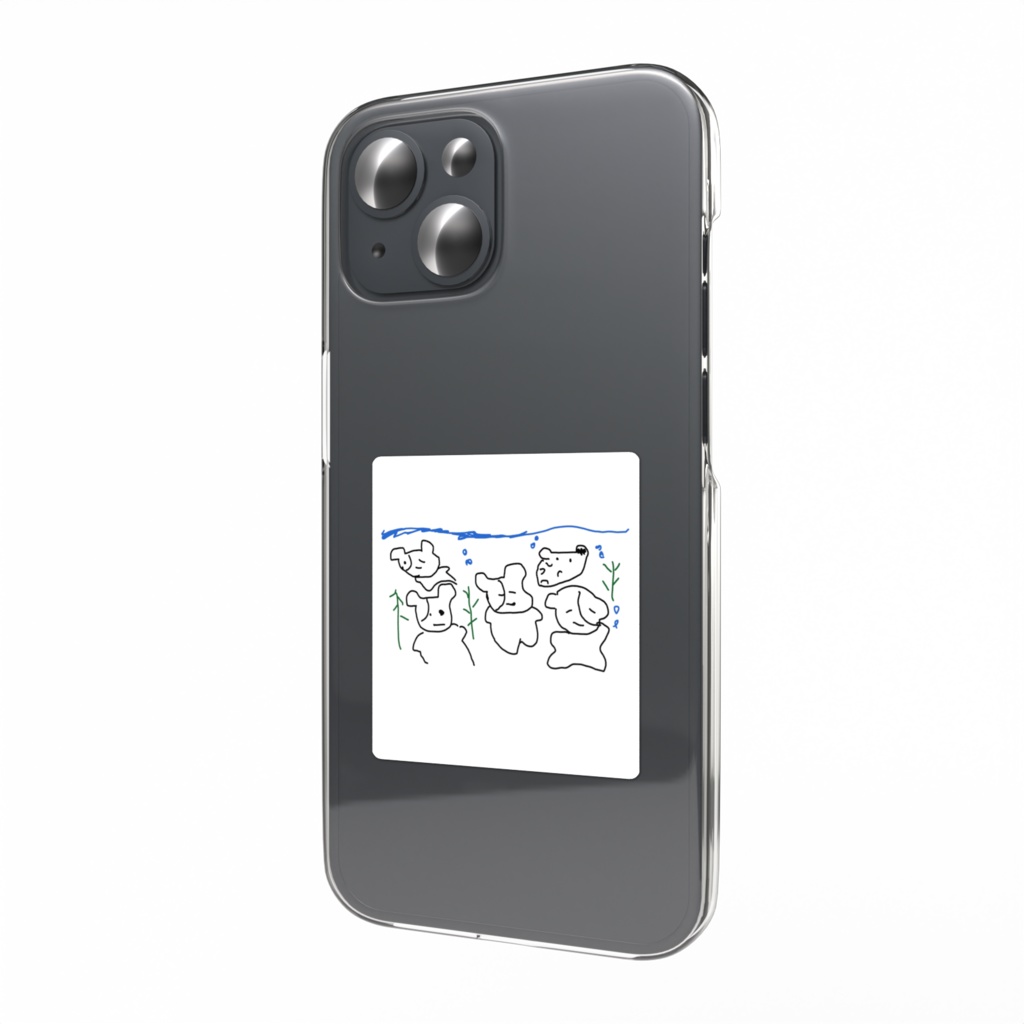 みぺんが描いた5匹のぱんだ【スマホステッカー】