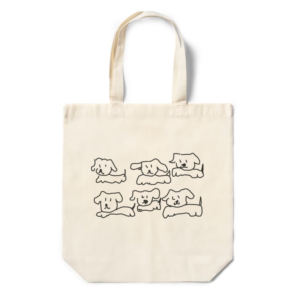 みぺんの描いた6匹の犬【エコバッグ】