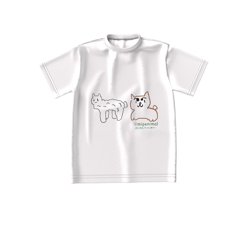 みぺんの描いたアルパカと犬【ビッグシルエットTシャツ】