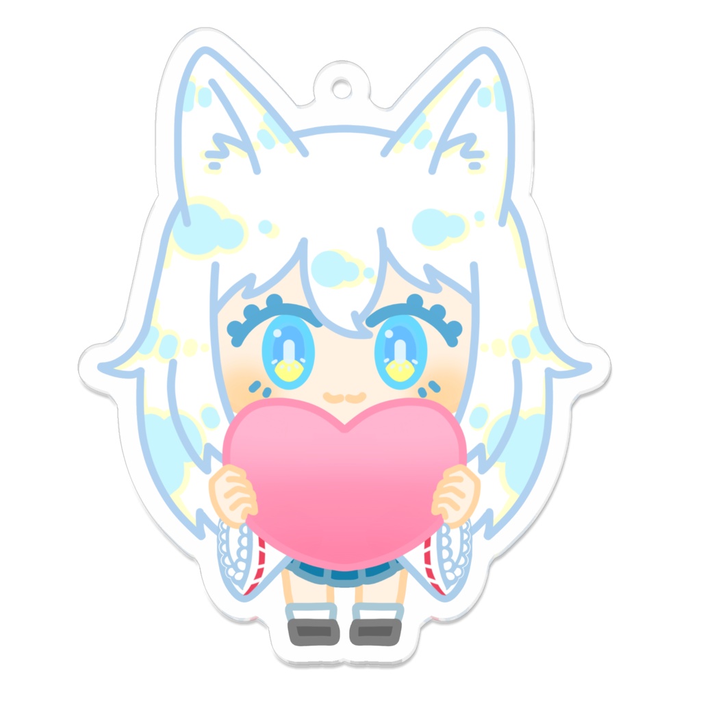 【朱社いなり】デフォルメイラスト キーホルダー(Mサイズ)