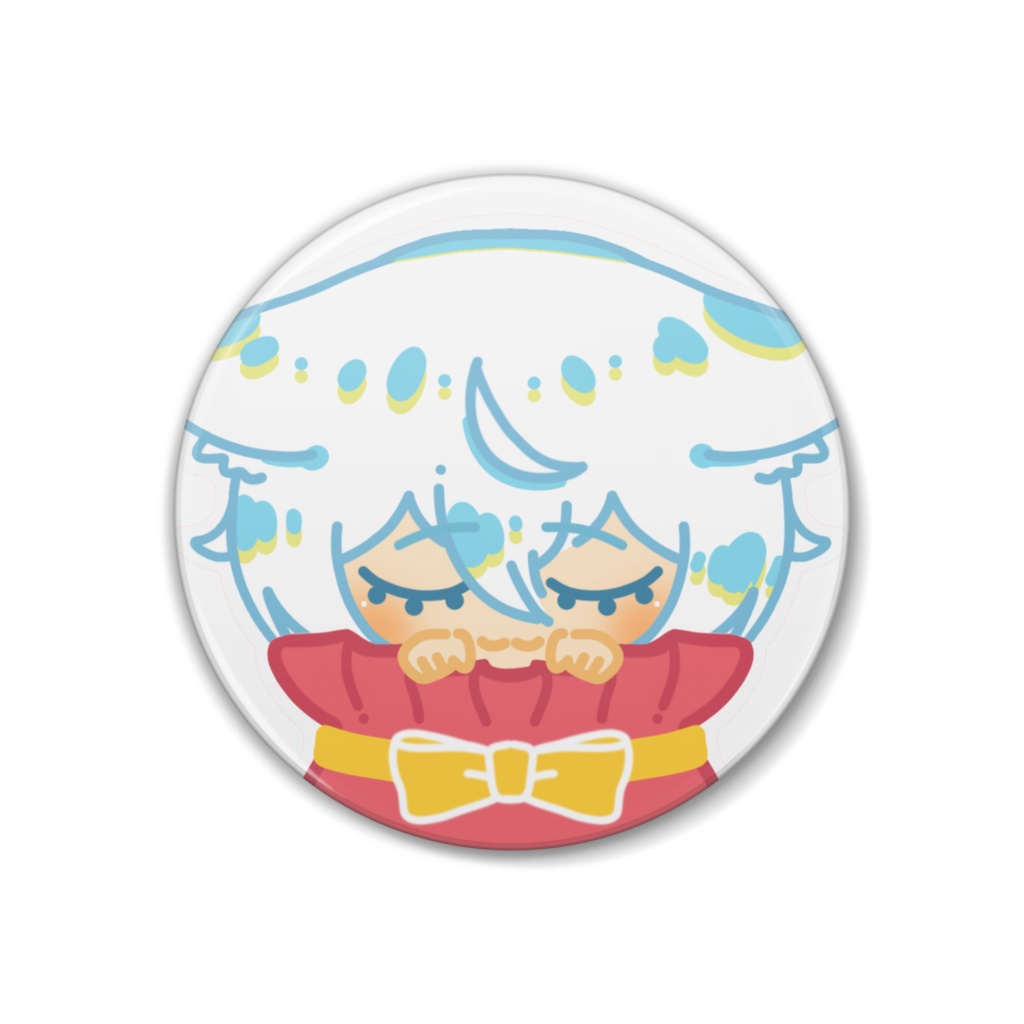 【朱社いなり】ねぶくろ(?) in すやすや💤 缶バッジ Sサイズ