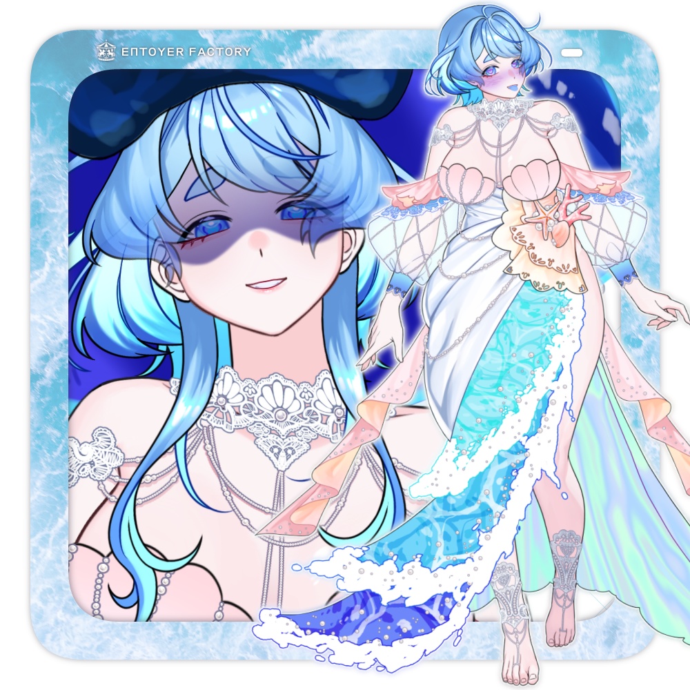 【限定1点】Live2D VTS Model 🪼 Soft Moon jellyfish girl【VB対応】