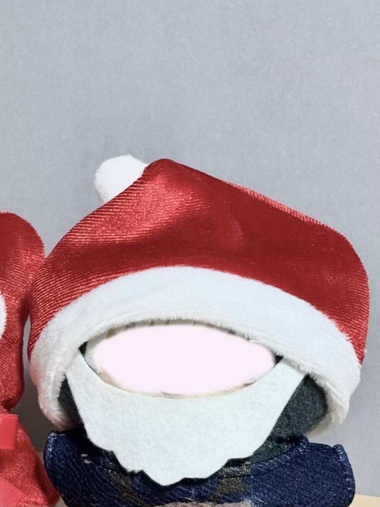 【無料型紙】サンタ帽+おまけのおひげ