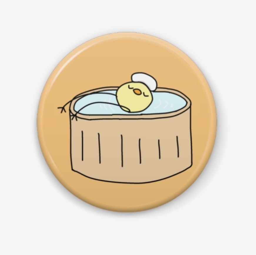 いい湯缶バッジ