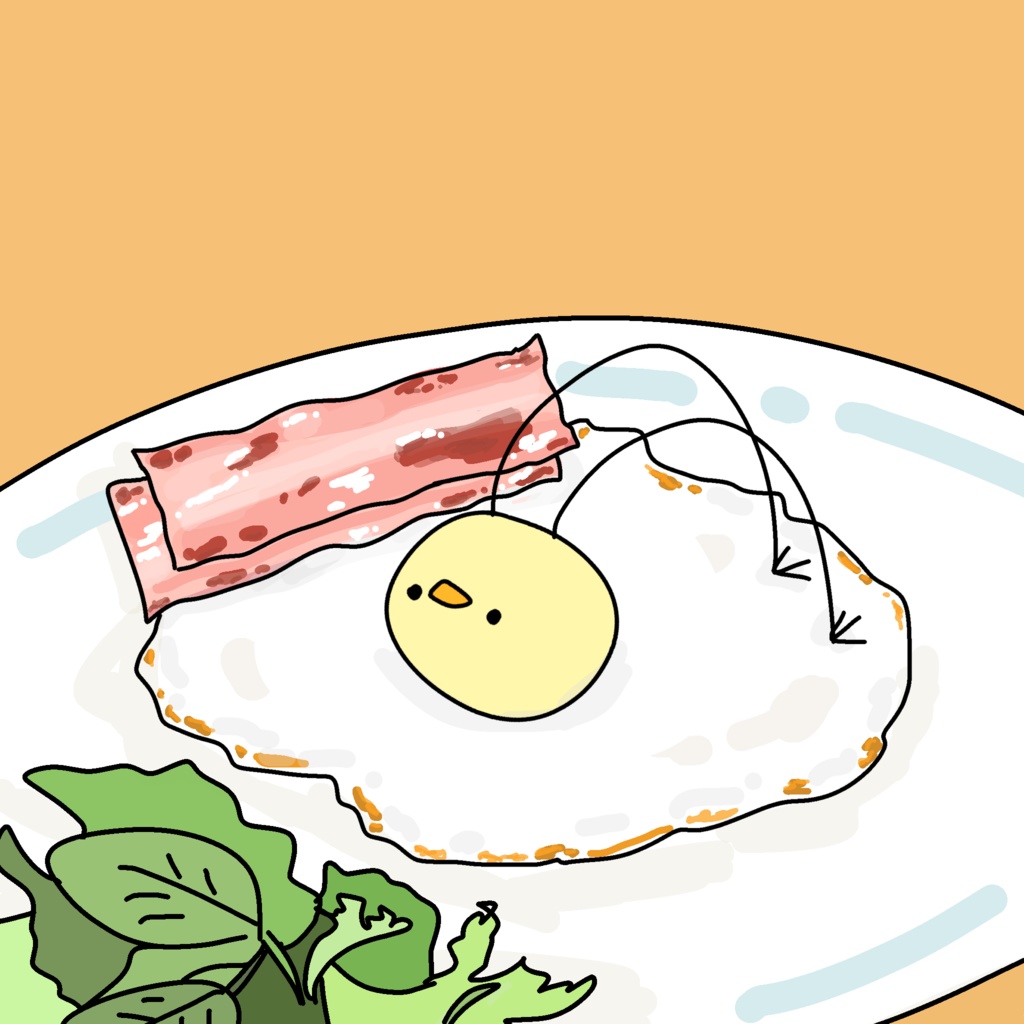 ステッカー(目玉焼き?)