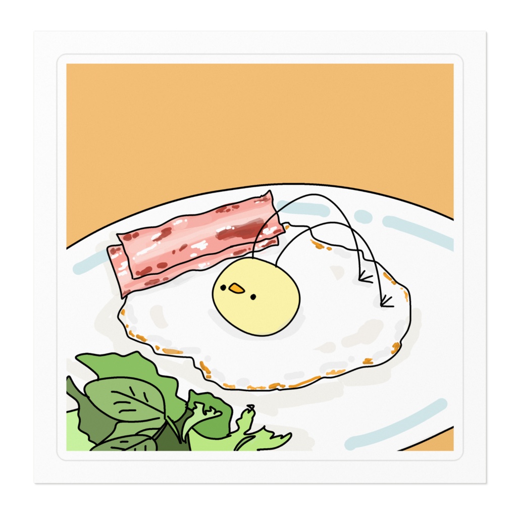 ステッカー(目玉焼き?)