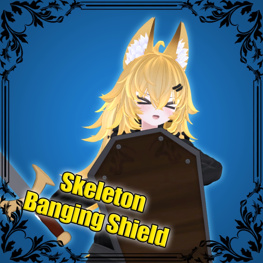 Skeleton Banging Shield (Meme) Emote