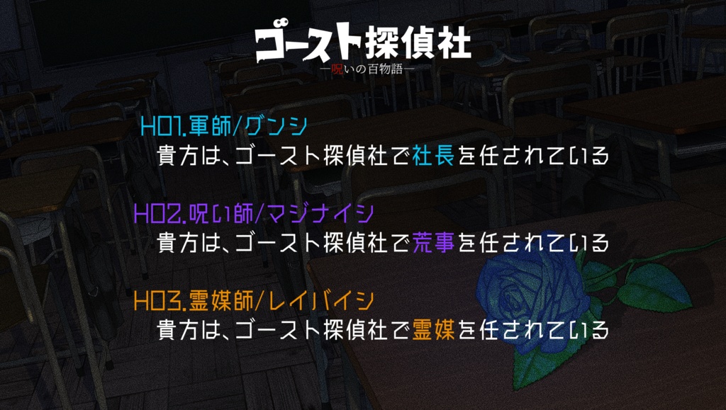 CoCシナリオ「ゴースト探偵社-呪いの百物語-」SPLL:E193155