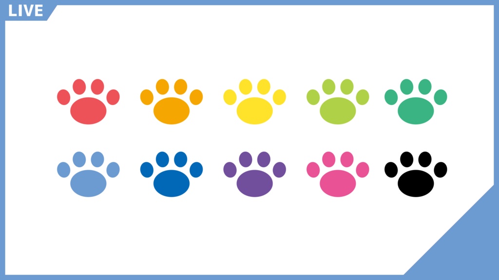 サムネフレーム【フリー素材:三角形 3種 10色】サムネイル素材:Youtuber:Vtuber