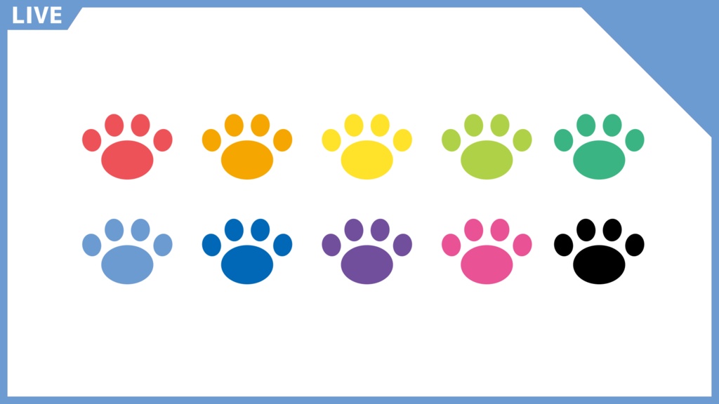 サムネフレーム【フリー素材:三角形 3種 10色】サムネイル素材:Youtuber:Vtuber