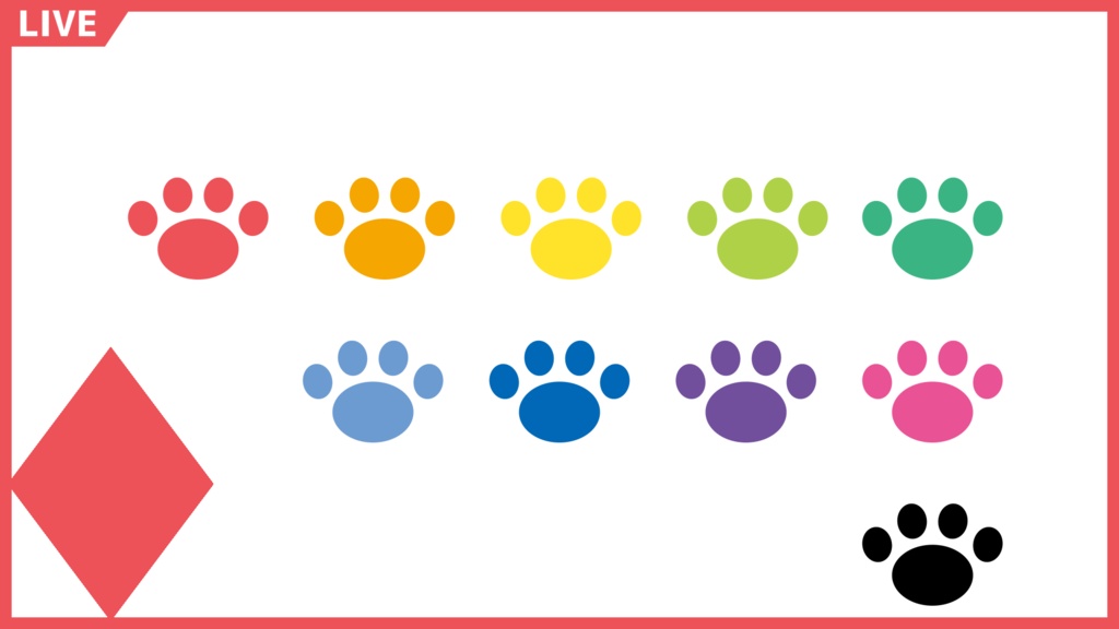 サムネフレーム【フリー素材:トランプシリーズ 8種 10色】サムネイル素材:Youtuber:Vtuber