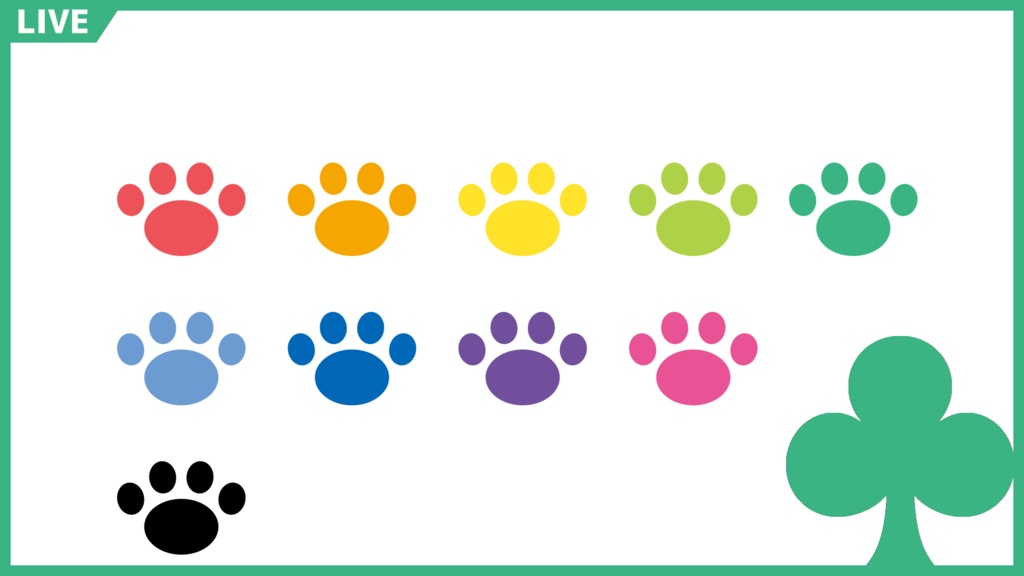 サムネフレーム【フリー素材:トランプシリーズ 8種 10色】サムネイル素材:Youtuber:Vtuber