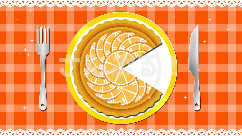 SP画面切替【パイ&ケーキ 6種】映像素材:トランジション:Youtuber:Vtuber