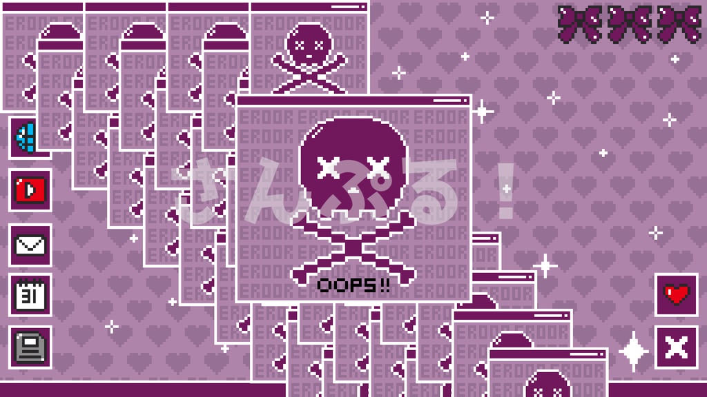 SP画面切替【Pixel heart PC another (ピクセル) 10色】映像素材:トランジション:Youtuber:Vtuber