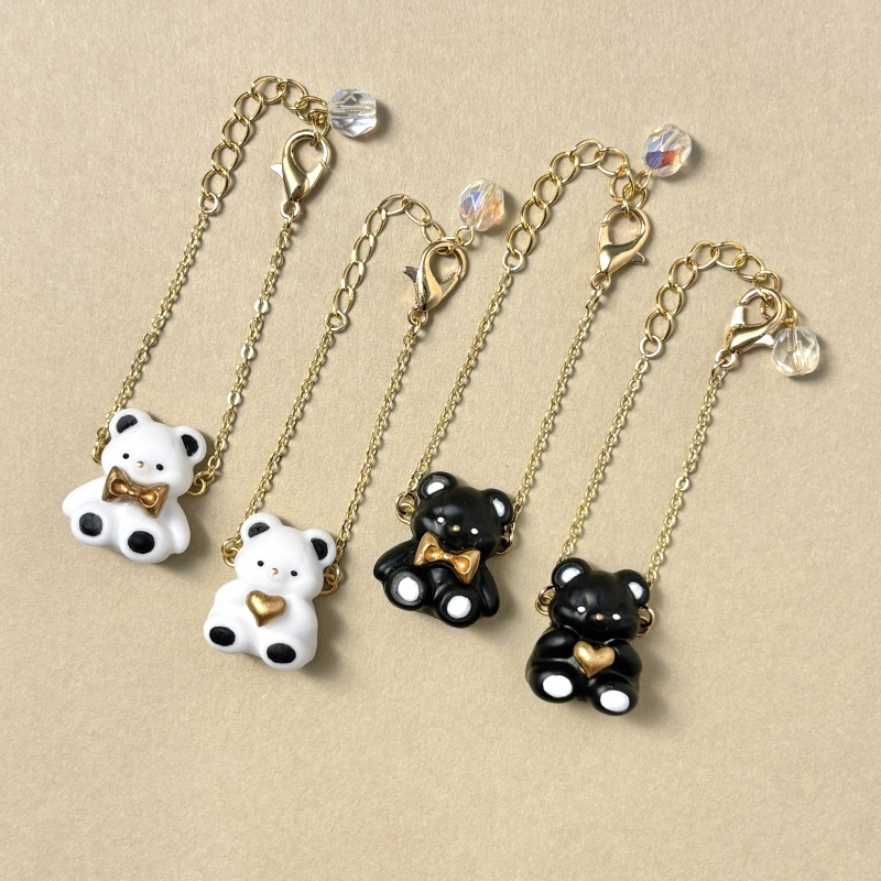 くまちゃんポシェット(モノクロ)