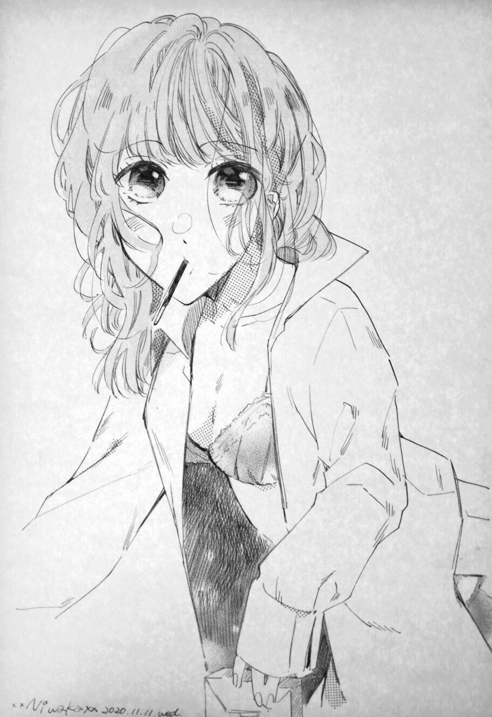 アナログ原画 食べたいの 生きた心地がしない Booth