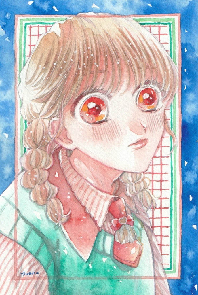 額付水彩原画🎅🎄🌟