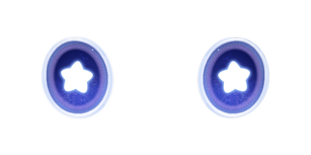 3D Vroid Studio Beta Eyes / Blue Galaxy With Stars + Highlights.