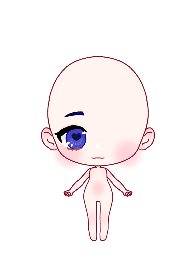 VTUBER PUZZLE - Chibi YCH Vtuber Base Model + Ready To Rig.