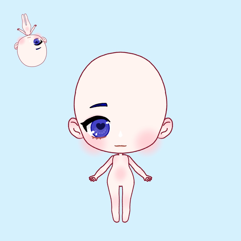 VTUBER PUZZLE - Chibi YCH Vtuber Base Model + Ready To Rig.