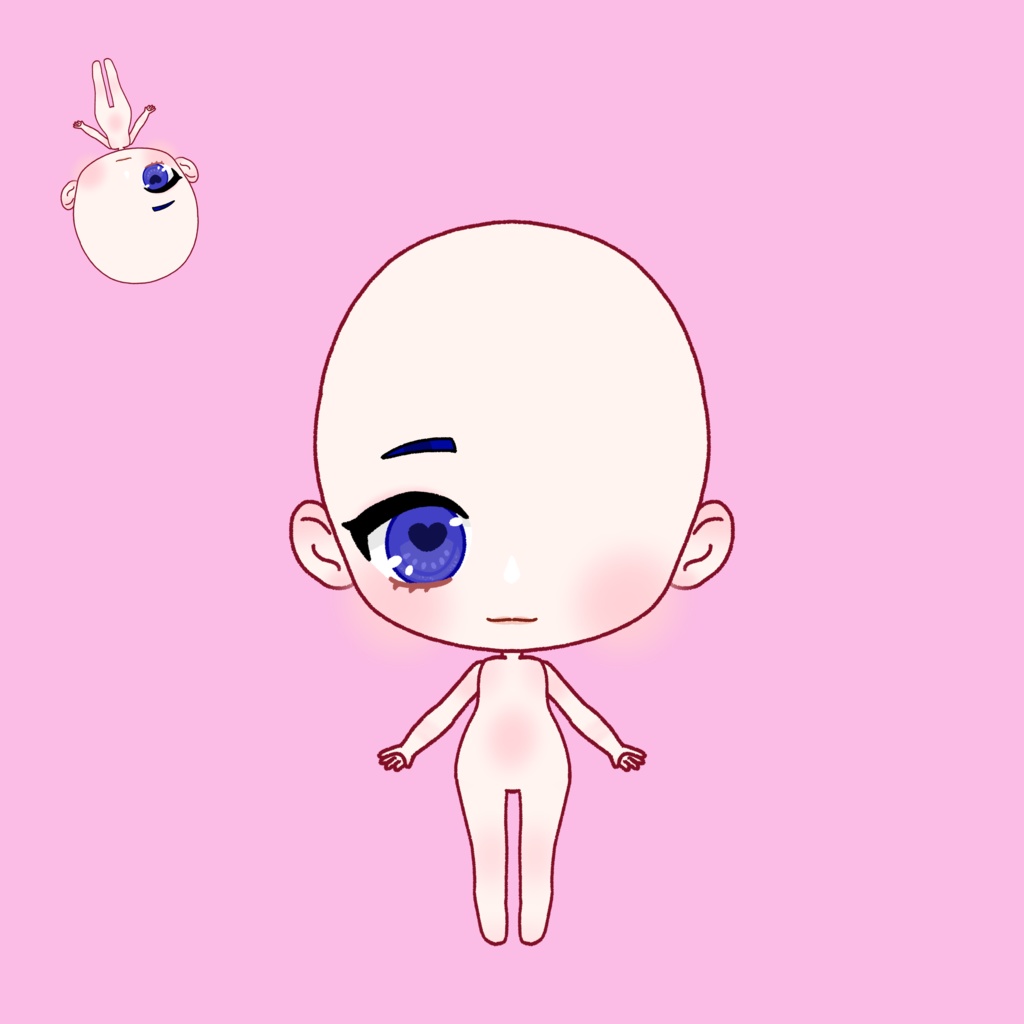 VTUBER PUZZLE - Chibi YCH Vtuber Base Model + Ready To Rig.