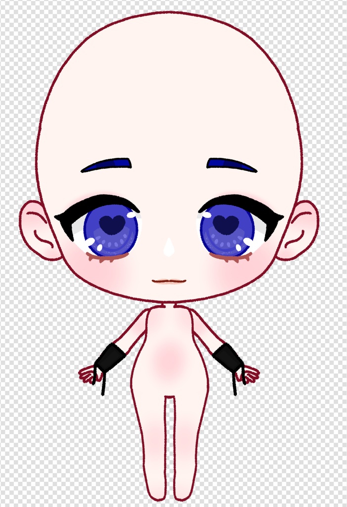 VTUBER PUZZLE - Chibi YCH - Black Arm Sleeves (Outfit Accessory)