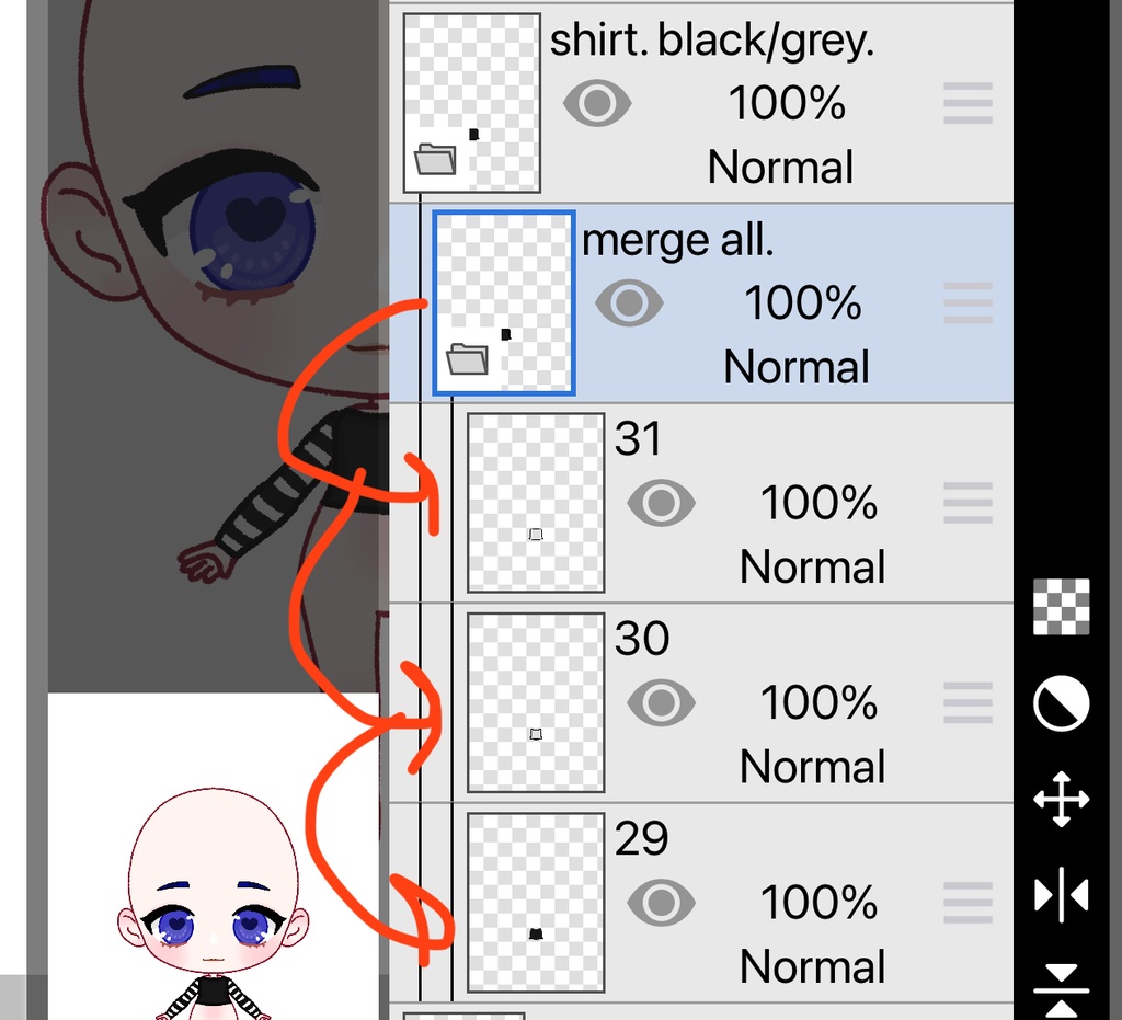 VTUBER PUZZLE - Chibi YCH - Emo/Scenecore Sweater (Shirt With Sleeves) | 2 Color Presets!