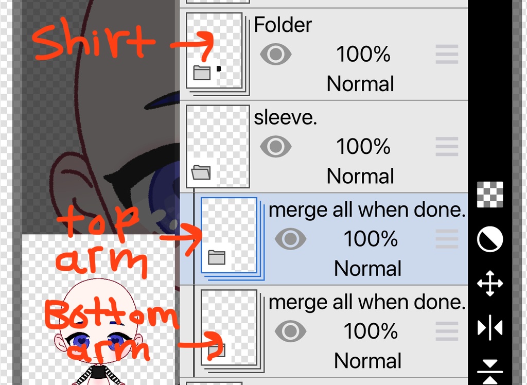 VTUBER PUZZLE - Chibi YCH - Emo/Scenecore Sweater (Shirt With Sleeves) | 2 Color Presets!