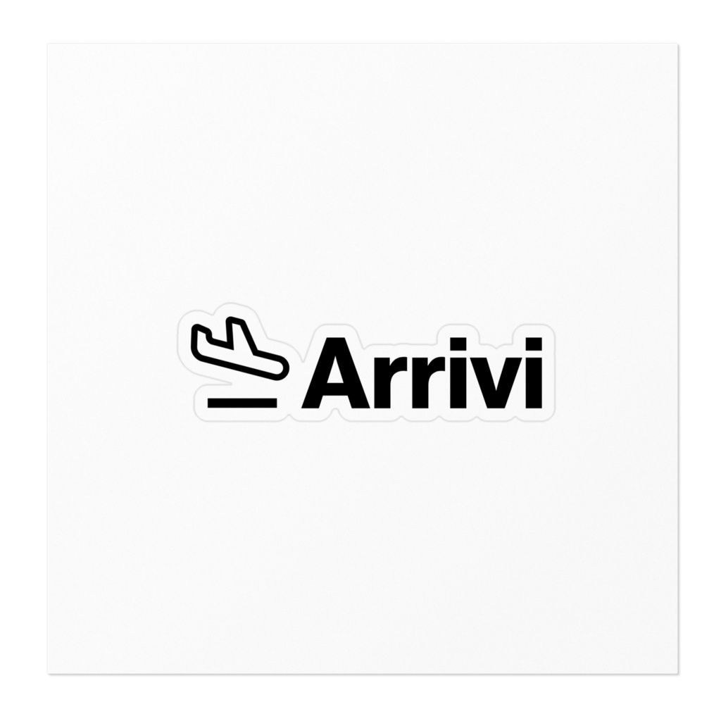 イタリア空港看板風ステッカー「到着」