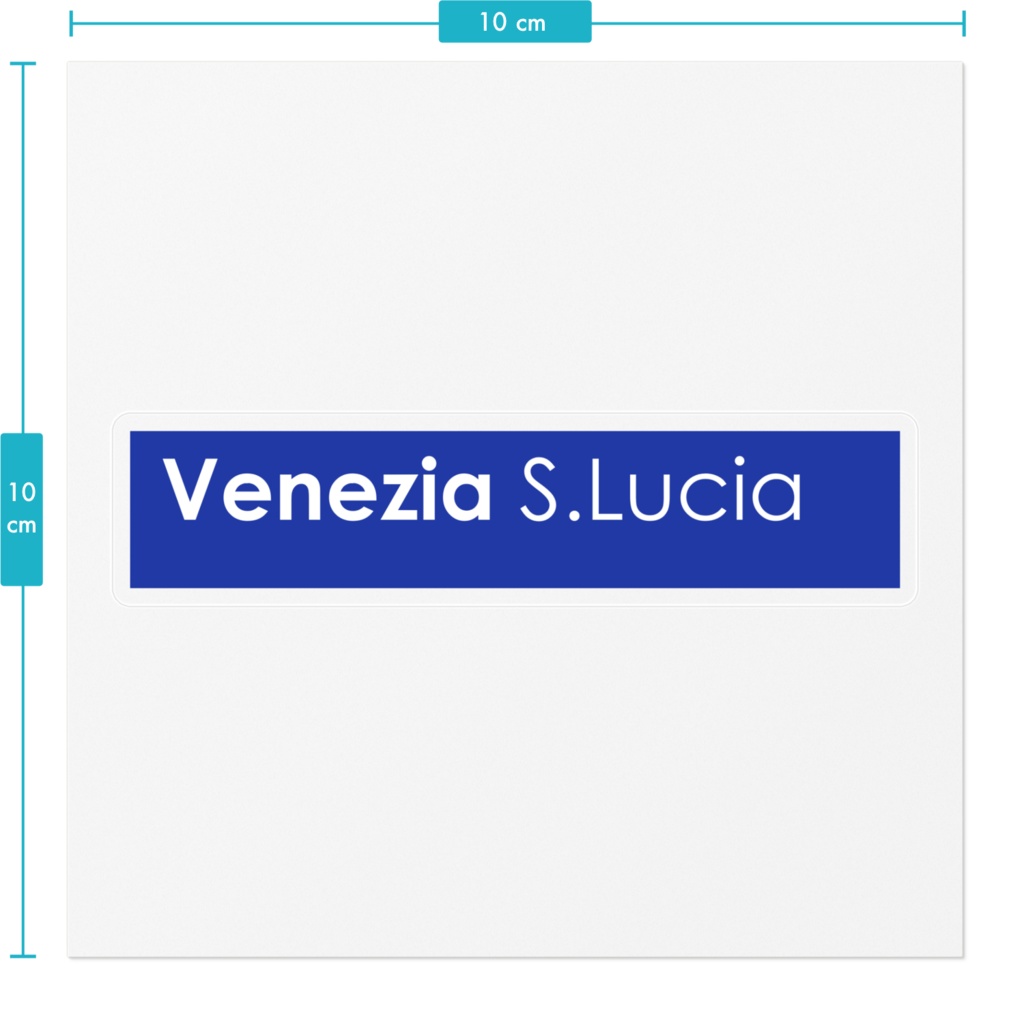 イタリア駅名標風ステッカー【ヴェネツィア・サンタ・ルチーア駅】Trenitalia