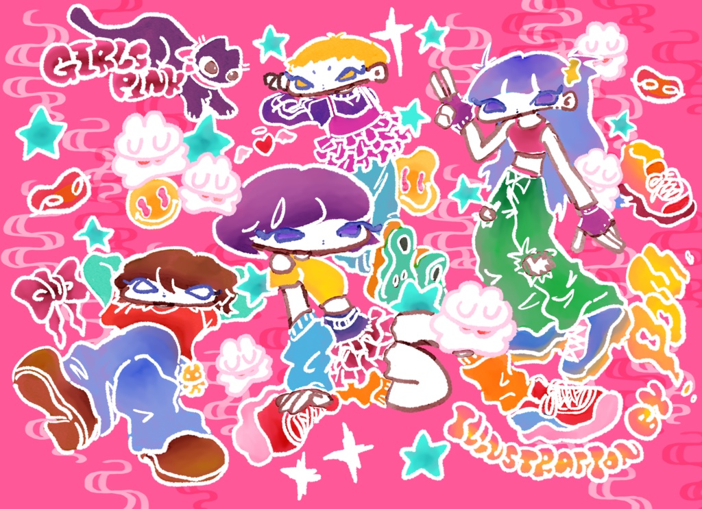 紅型風デザインサコッシュ