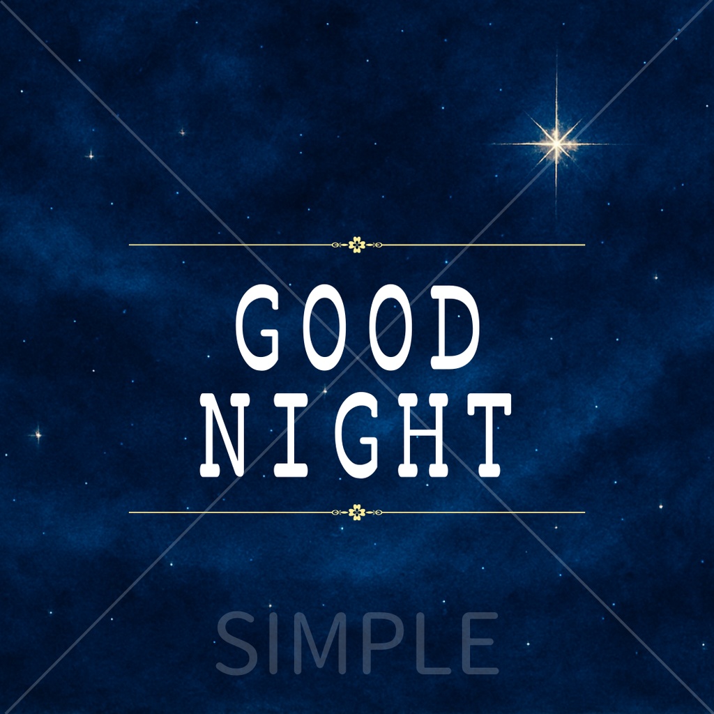 水彩夜空背景セット(4枚)|SNS・WEB向けデザイン素材