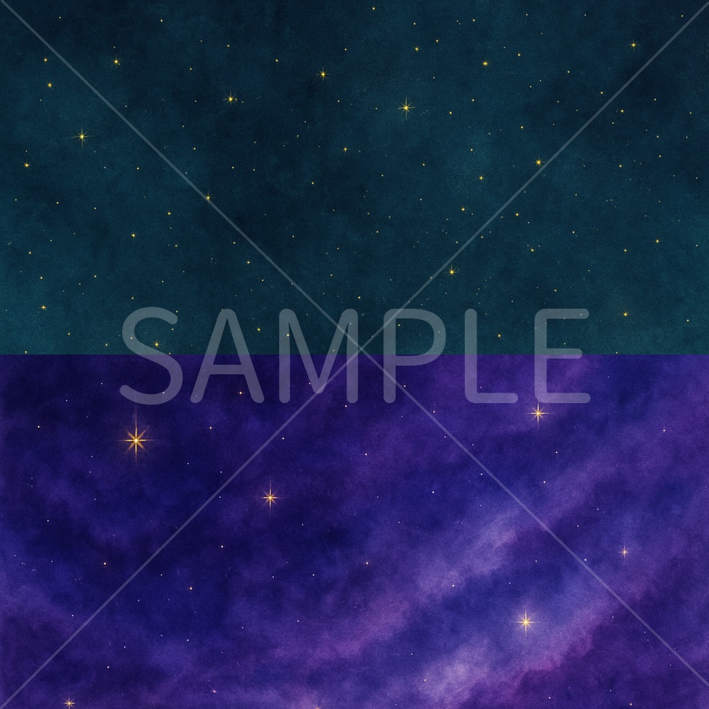 水彩夜空背景セット(4枚)|SNS・WEB向けデザイン素材