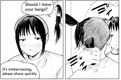 Athlete girl gets hair donation to shave her head