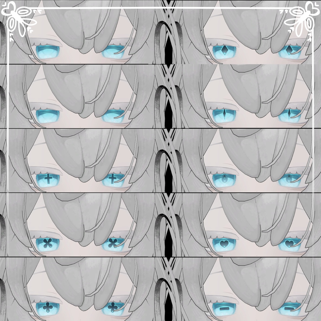 【無料版あり】peteinii Eye Texture - 10 Patterns × 7 Colors【- peteinii - ペティニィ専用】