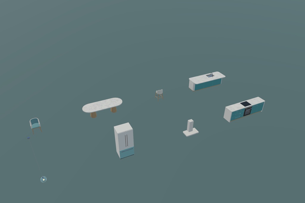 【cluster対応】TURQUOISE BLUE HALO VILLA|家具・家電・クルーザー 36 Prefabs