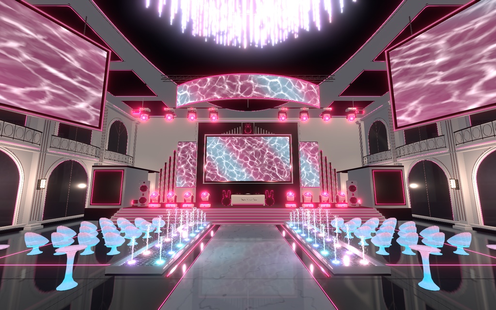 【cluster対応】ChouChou Lumière Palace|音楽と光と水のライブワールド
