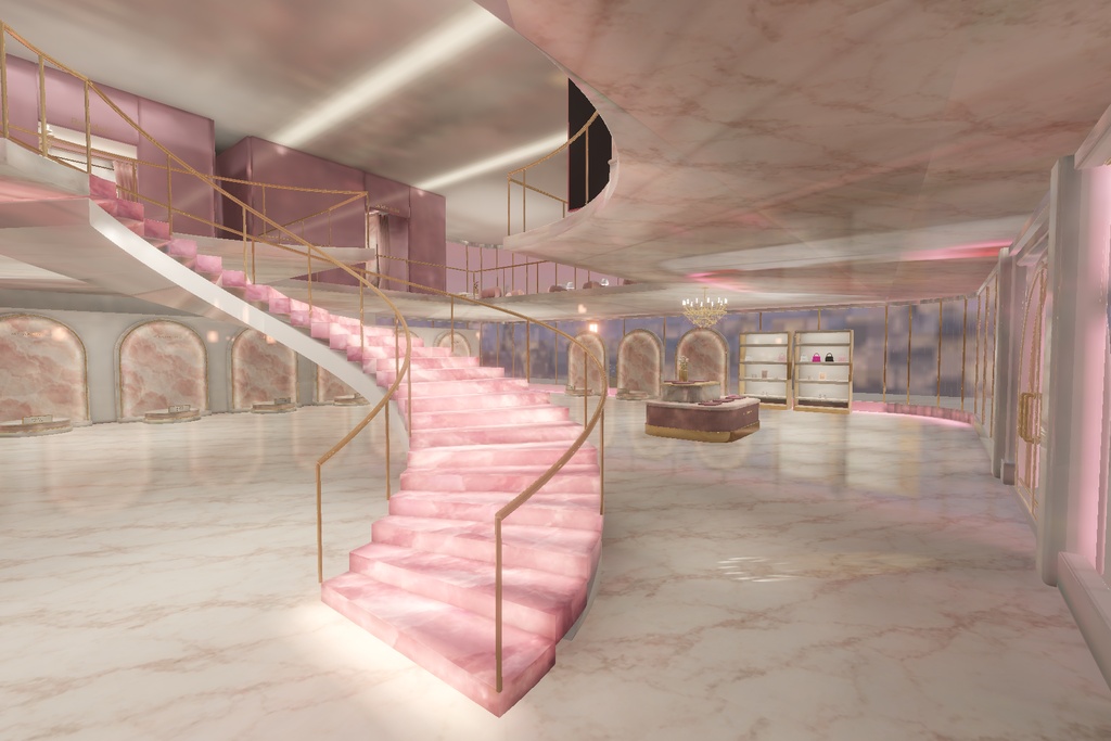 【cluster対応】Paris ChouChou Shop|ガラスのショップ・家具・外構セット