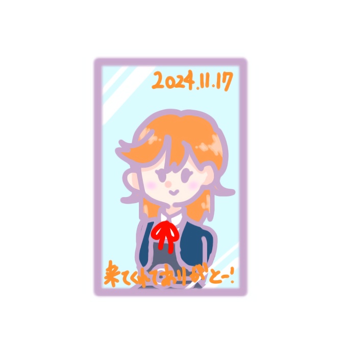 直筆メッセージ入りチェキ 霧島みあ（かのん）