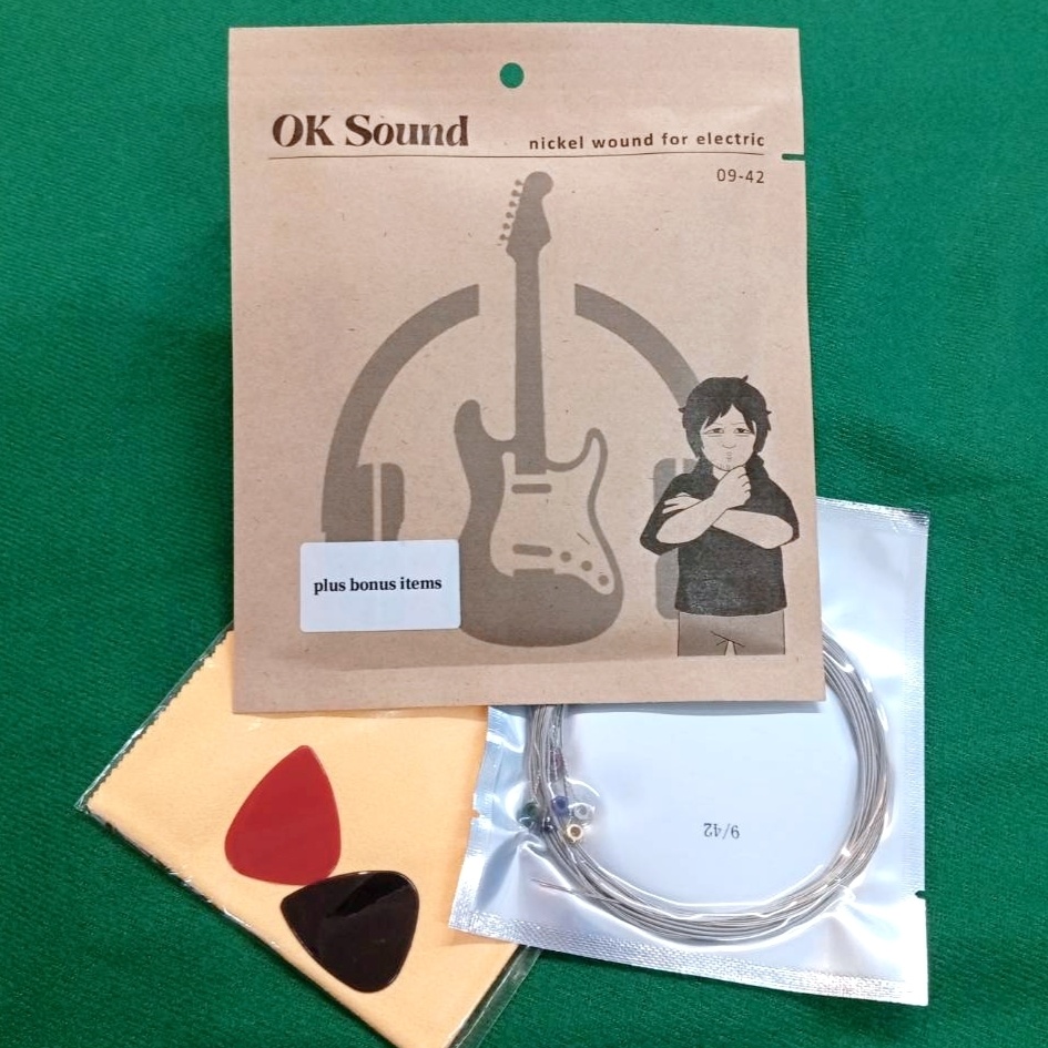 【初回版限定オマケ付き】エレキギター弦 Super Lightゲージ"09-42"【OK Sound】