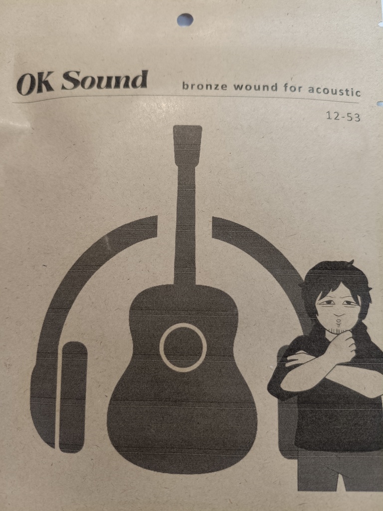 アコースティックギター弦 Lightゲージ"12-53"【OK Sound】