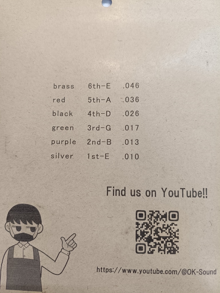 エレキギター弦 Regularゲージ"10-46"【OK Sound】