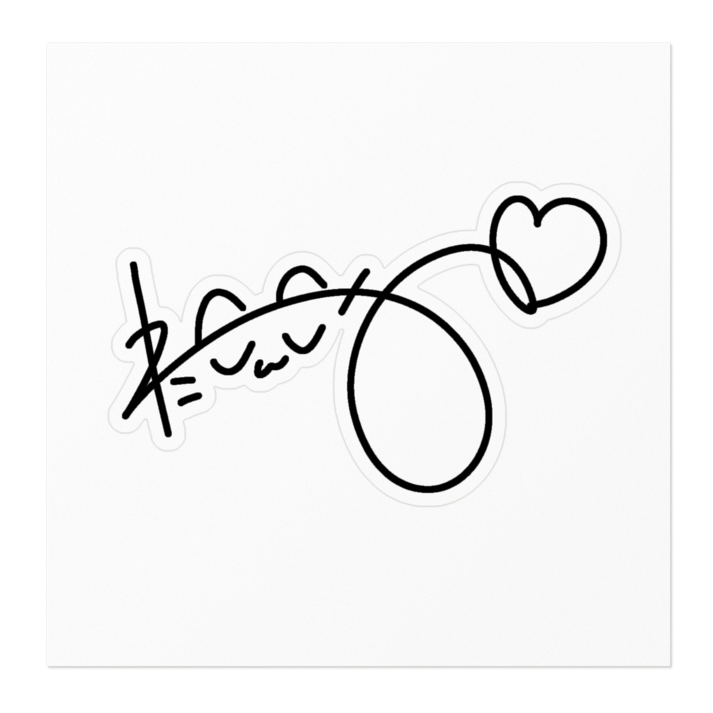 猫谷ここ サインステッカー