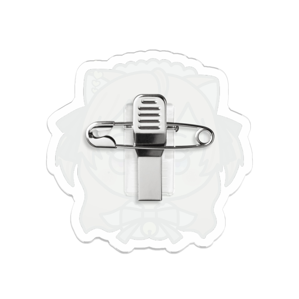 猫谷ここ 手描きアクリルバッジ(A)