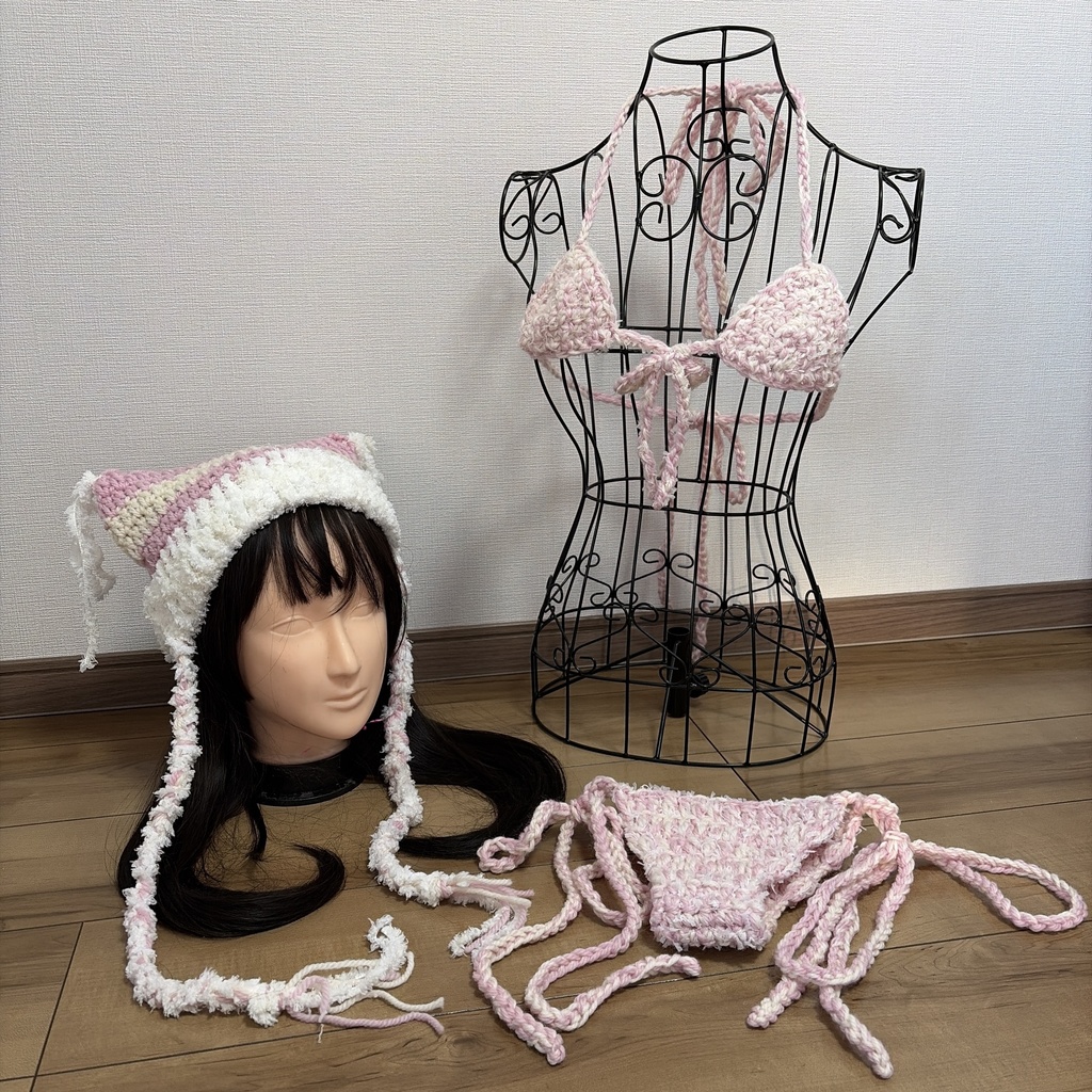 毛糸ビキニ マイクロビキニセット