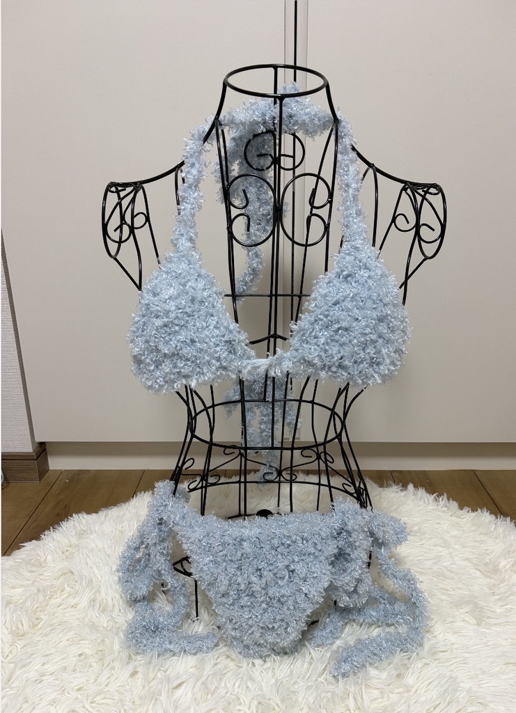 毛糸ビキニ プードル 水色