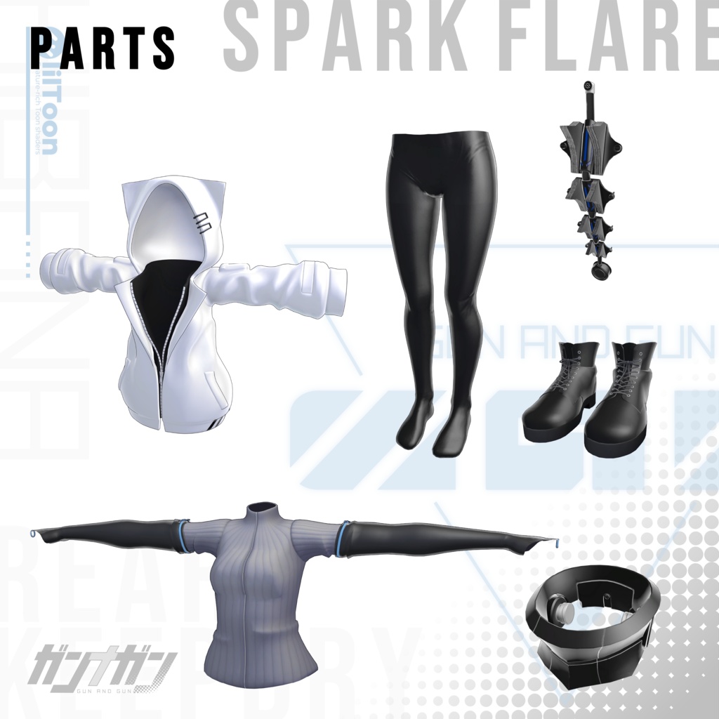 【全25対応】Spark flare【#VRガンナガン ヒバナ衣装】