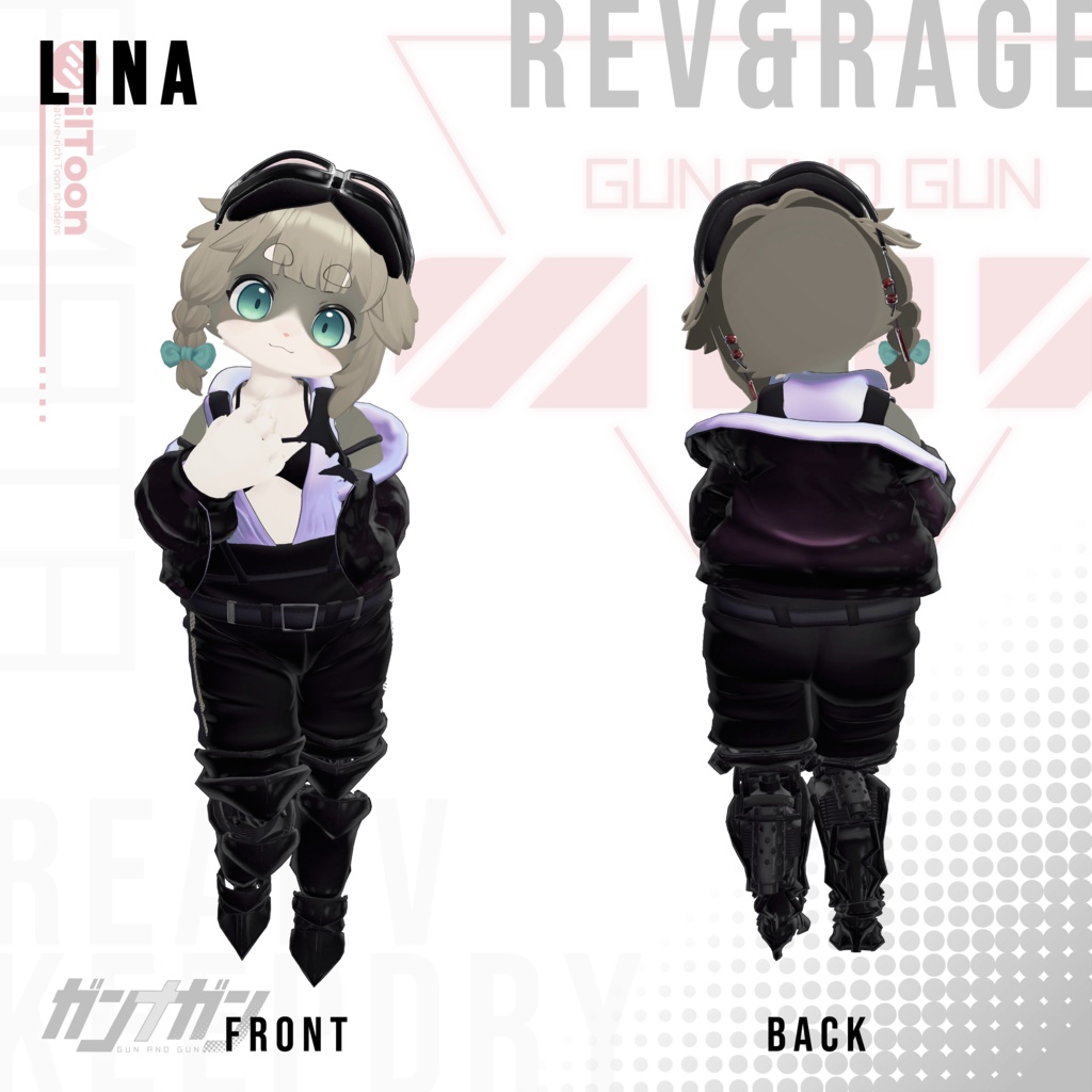 【全25対応】Rev & Rage【#VRガンナガン アマタ衣装/義足付き】